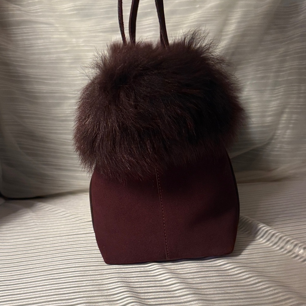 Lamarthe Leather Faux Fur Trim Bag - Picture 4 of 12